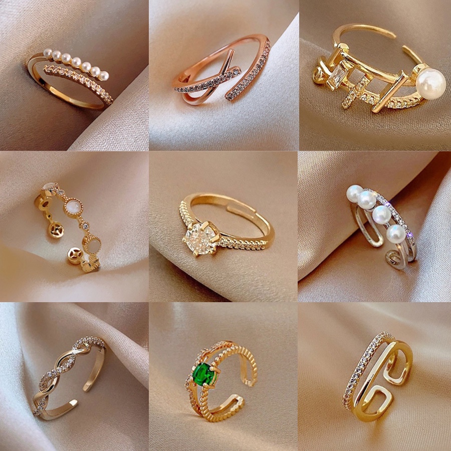 Nhẫn hở nhiều kiểu dáng tùy chọn sang trọng kiểu Hàn Quốc dành cho nữ