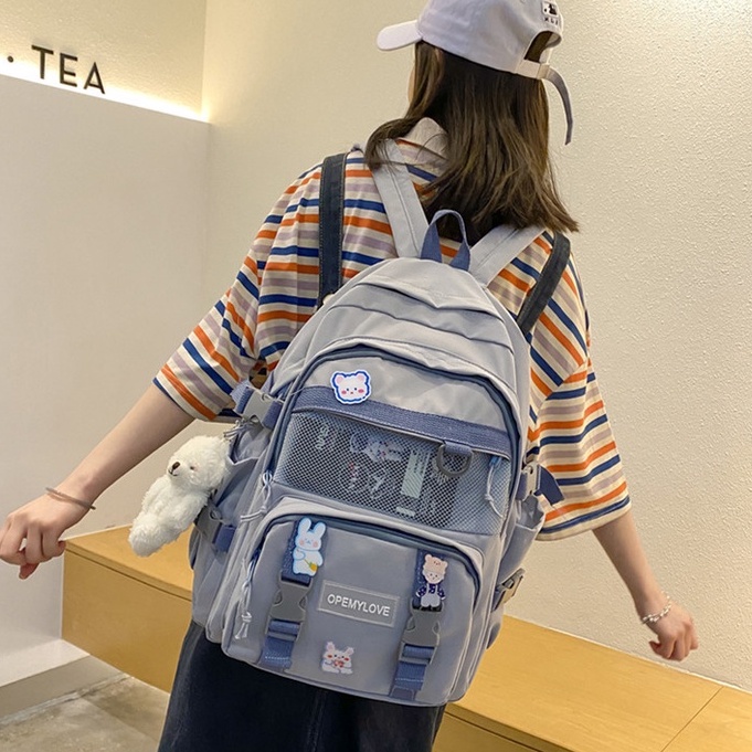 Balo nữ Cặp đi học nam nữ thời trang giá rẻ ZONY Balo đi học ulzzang  Ba lô laptop vải chống nước học sinh sinh viên