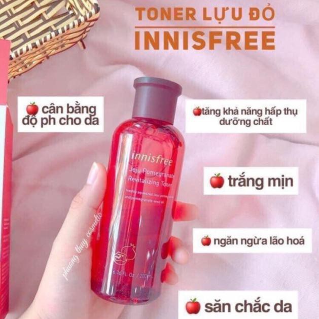 Nước Hoa Hồng Toner Lựu Đỏ Innisfree Chống Lão Hoá Trắng Da