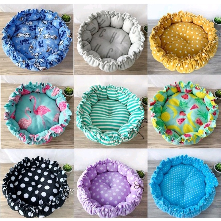 Nệm tròn dây rút siêu êm dành cho chó mèo - Đệm ổ cho chó mèo