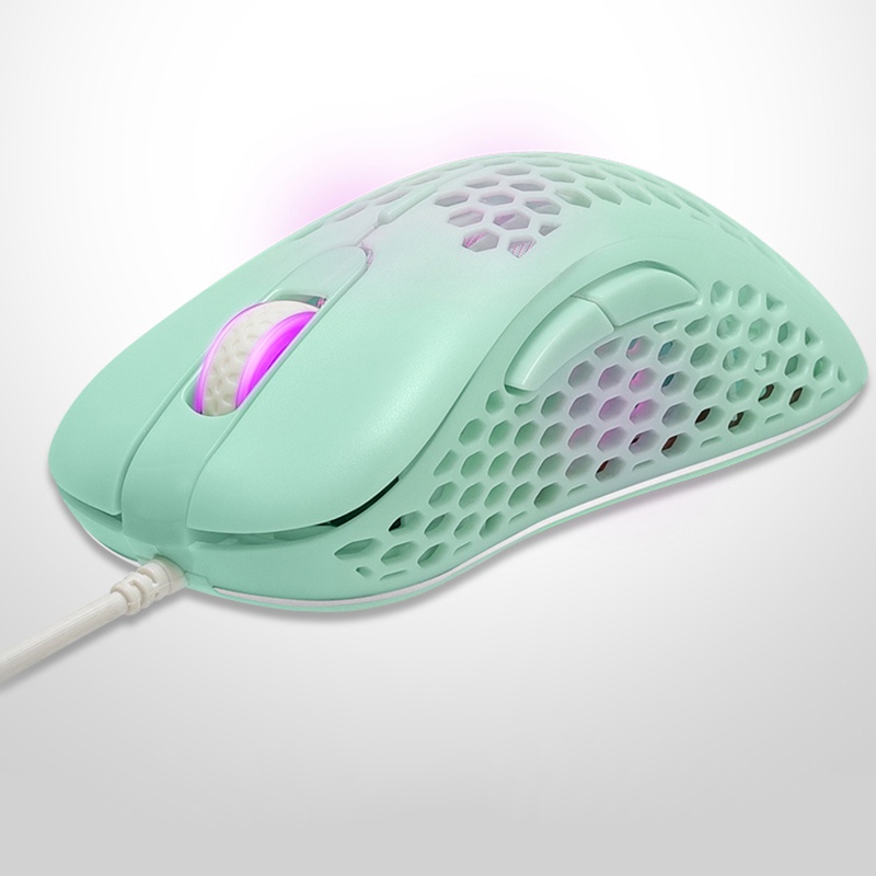 Chuột Quang Chơi Game 6400 DPI RGB Kiểu Tổ Ong Nhiều Màu Sắc