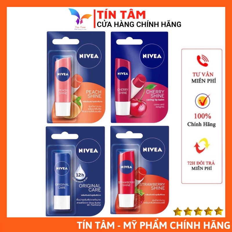 Son Dưỡng Môi NIVEA Thái Lan (Không màu và có màu)