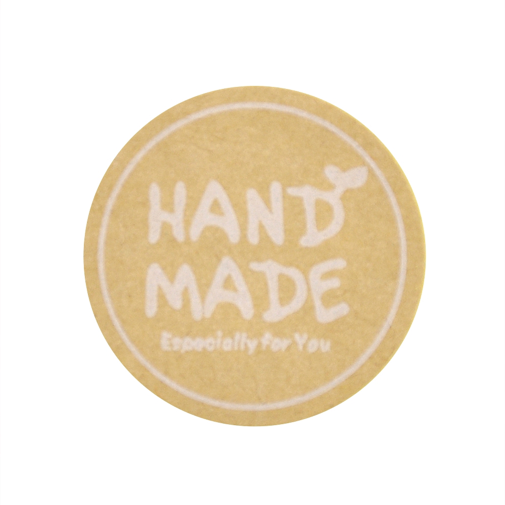 Bộ 5 tấm nhãn dán &quot; Handmade with love &quot; trang trí tiệc cưới , giáng sinh