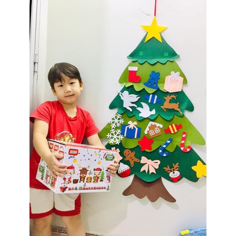 Cây thông Noel vải bền đẹp(tặng kèm đèn và 25 phụ kiện trang trí)