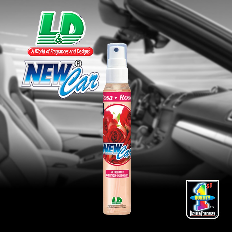 Nước hoa ô tô dạng xịt L&amp;D NEW CAR Rose 60ml