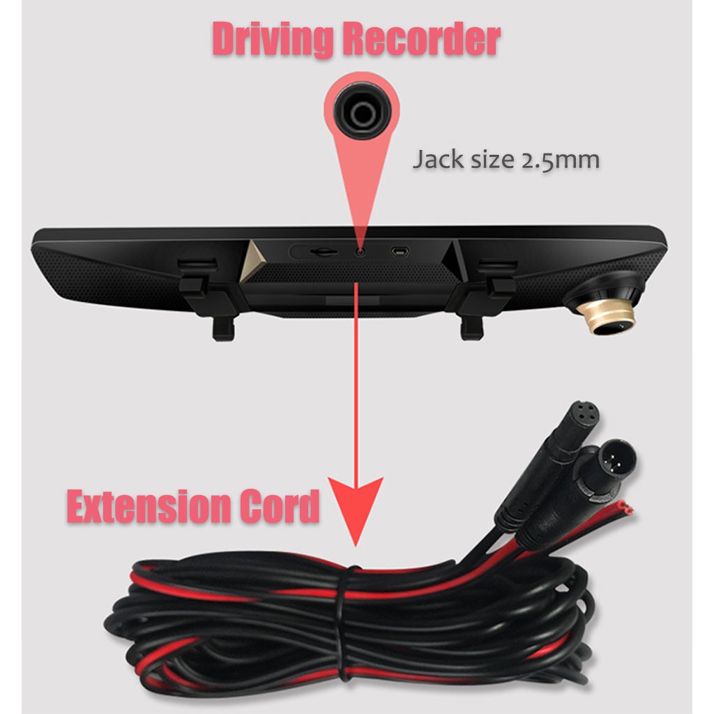 Dây Cáp Camera Sau Dài 5 Chấu / 4 Pin 5.5m / 10m Cho Xe Hơi