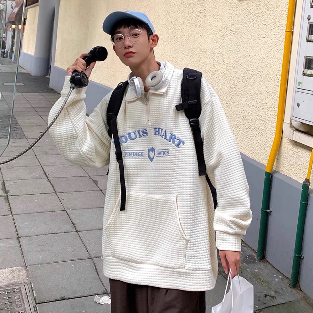 ÁO SWEATER CHUI ĐẦU CHẤT NỈ BÔNG TRẦN NAM NỮ FORM RỘNG SIZE M-2XL