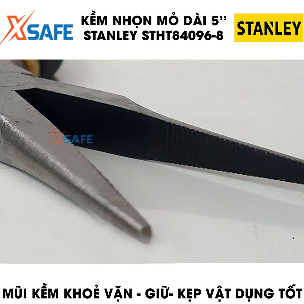 Kềm nhọn mỏ dài STANLEY tay cầm bọc nhựa êm ái Kìm Stanley phủ lớp chống gỉ, có tính ứng dụng cao trong nhiều ngành