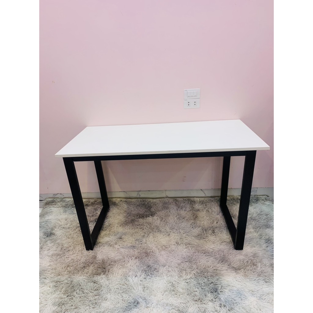 Bàn làm việc, bàn học chữ U lắp ráp  mặt MDF TRẮNG dày 17mm