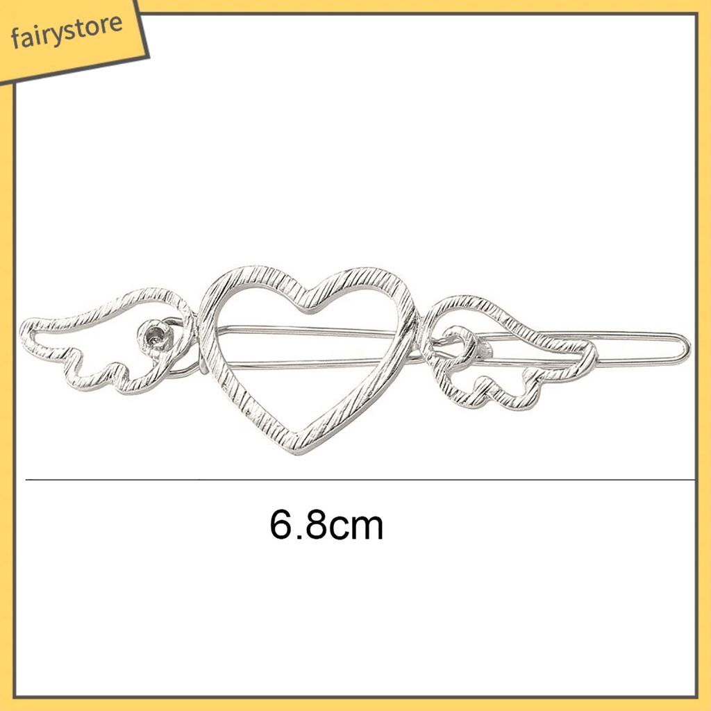 Kẹp Tóc Hình Cánh Thiên Thần Trái Tim Phong Cách Cổ Điển