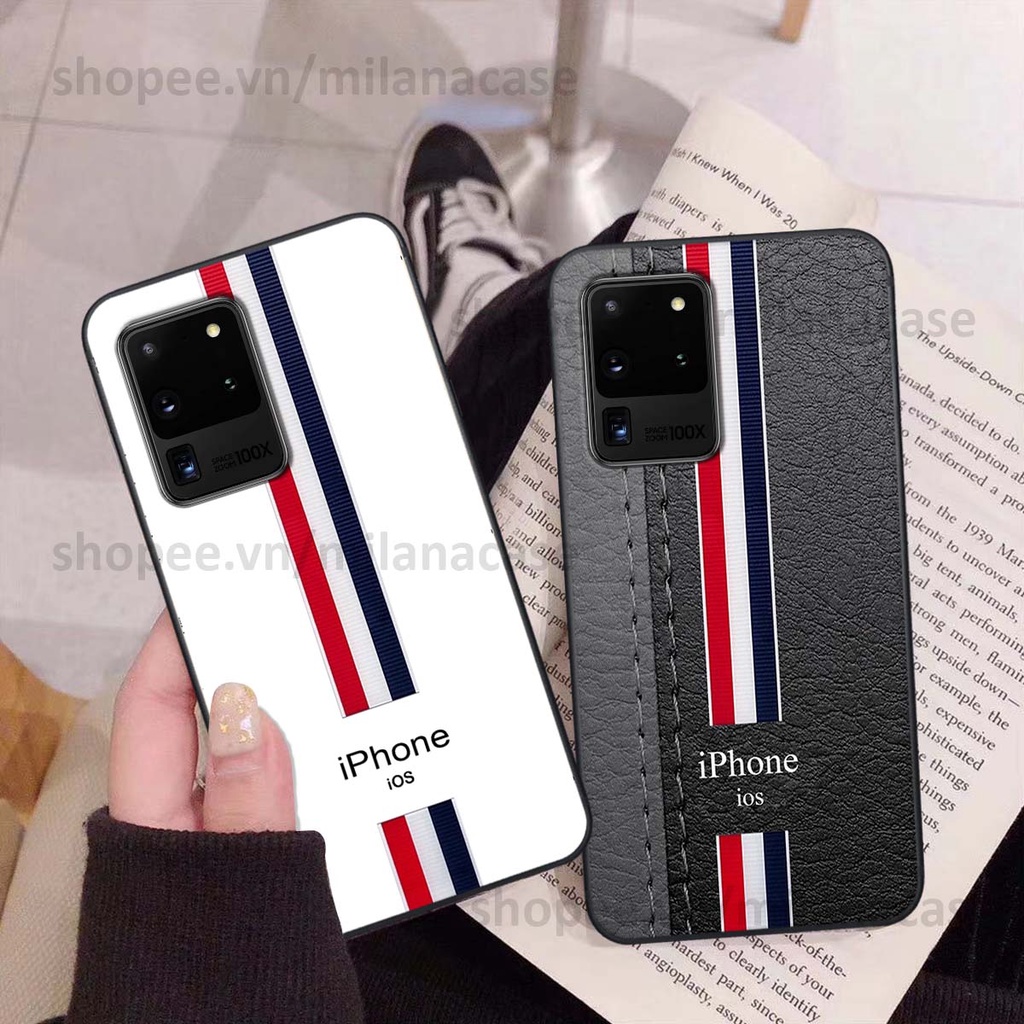 Ốp Samsung S20 Ultra in giả da phong cách thể thao, cá tính, thời trang