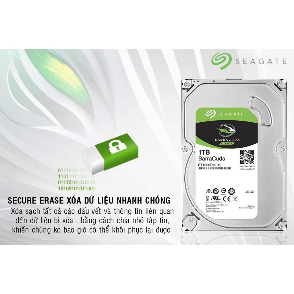 Ổ Cứng Seagate HDD Baracuda 1Tb (Chính Hãng) bảo hành 2 năm)