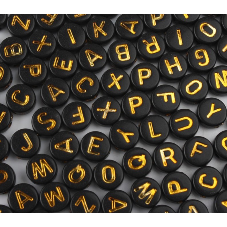 Set 100 hạt xâu làm trang sức hình tròn 4*7mm