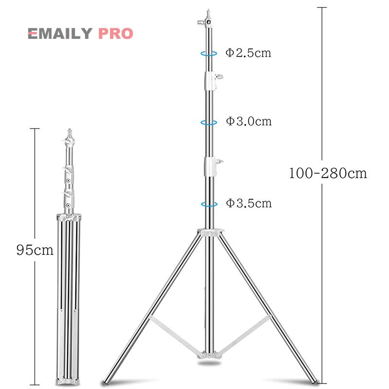 Chân đèn inox Nicefoto 280 cm