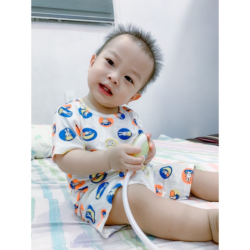 Bộ đùi thun lạnh MinkyMom hoạ tiết bò sữa