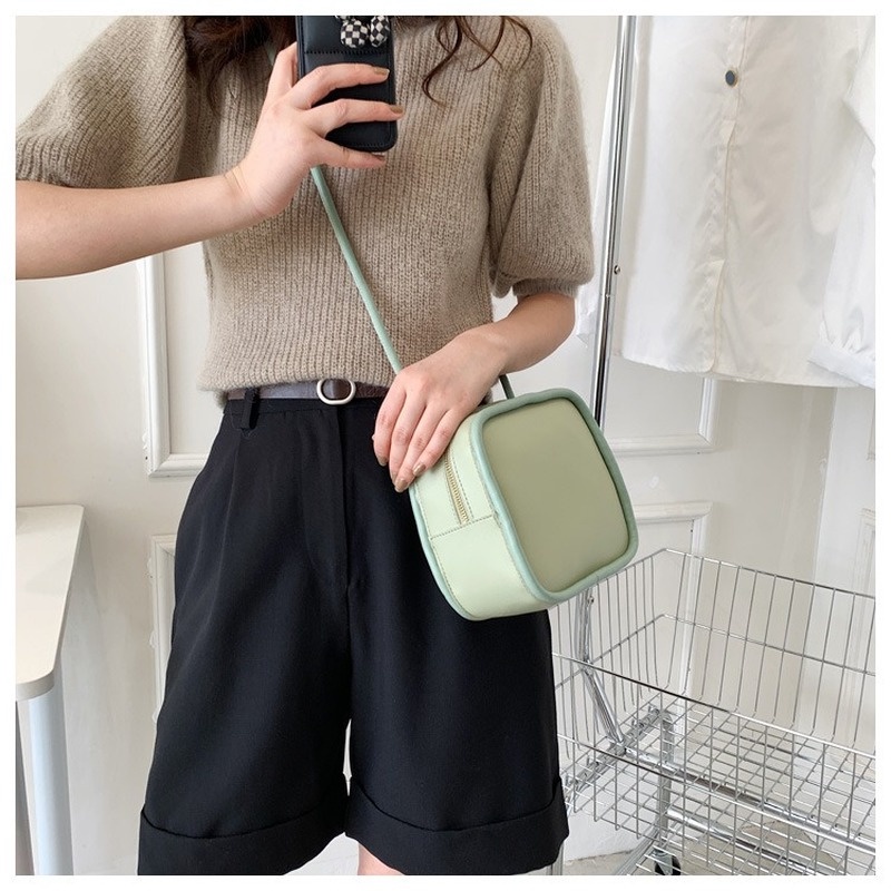 Túi Đeo Chéo Vai Hình Vuông Nhỏ Màu Trơn Đơn Giản Thời Trang Mùa Xuân Mới 2022 Gylb245