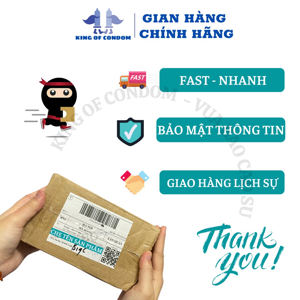 Bao Cao Su OK Hàng Việt Nam Chất Lượng Cao Siêu Mỏng Hương Dâu Tây, Bạc Hà, Nho, Không Mùi (Lẻ 1 Bao) - King Of Condom