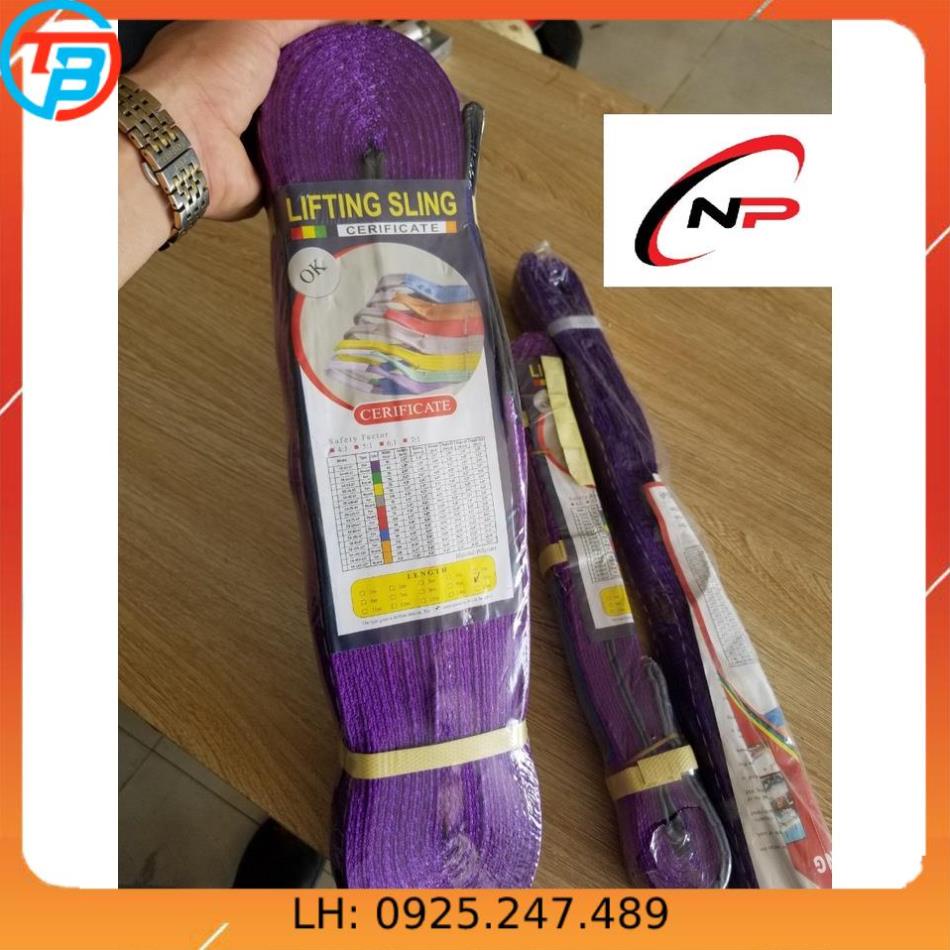 Dây bẹ cẩu hàng 1 tấn bản 35mm (3,5cm).size 8 và 10 mét