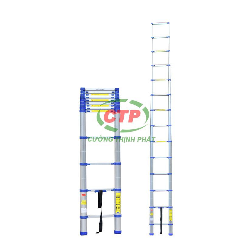 Thang nhôm rút gọn đơn Advindeq ADT214B màu xanh