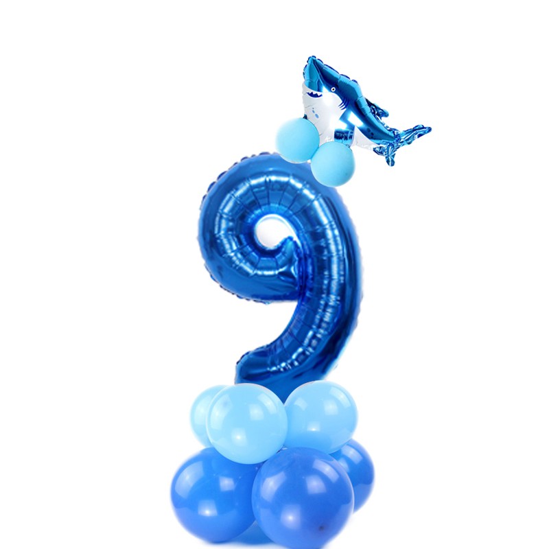 Bong Bóng Hình Cá Mập 32inch Trang Trí Tiệc Sinh Nhật Cho Bé