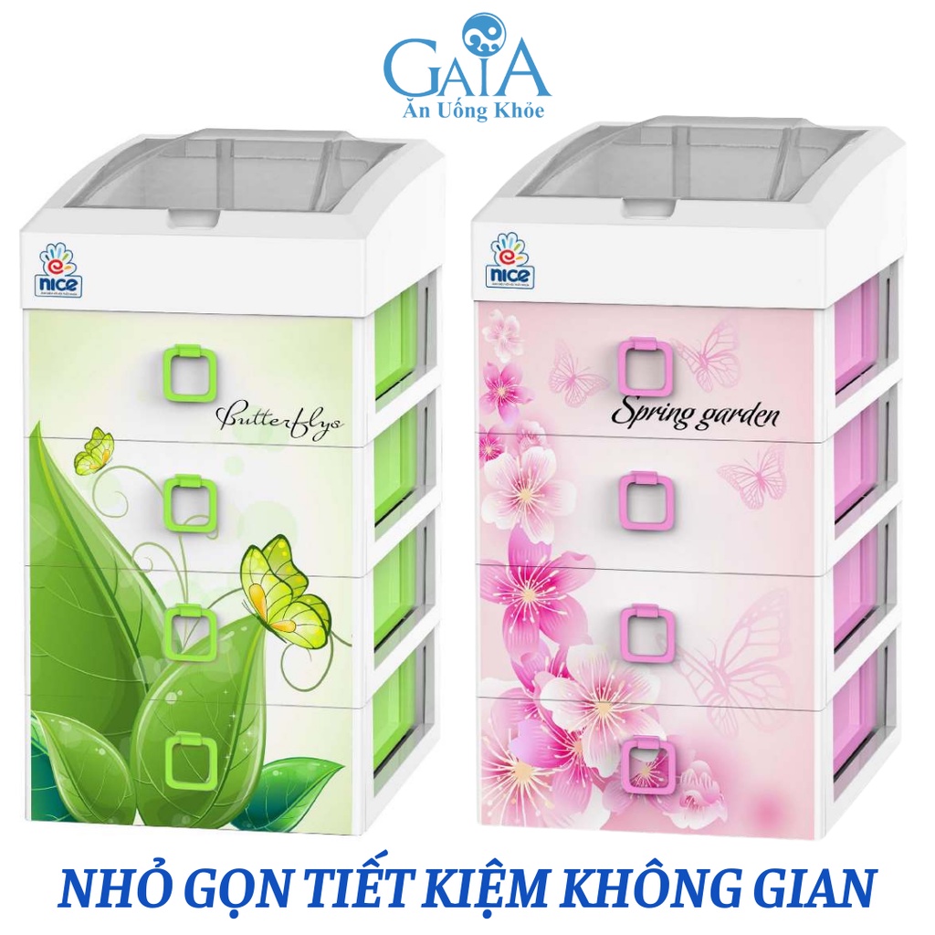 Tủ nhựa Tiny ngăn kéo đa năng đựng đồ để bàn tiện dụng 100% nhựa PP Đại Đồng Tiến an toàn sức khỏe