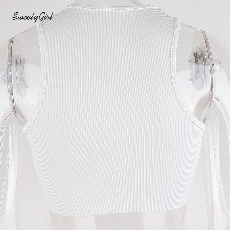 Áo sát nách cổ tròn form ngắn quyến rũ cho nữ