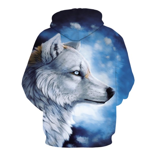 Áo hoodie in hình chó sói 3D unisex | BigBuy360 - bigbuy360.vn