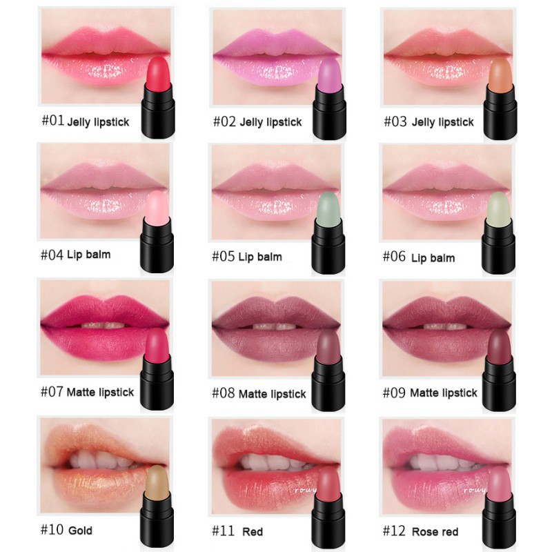 Bộ 12 son thỏi mini DNM màu son mịn mượt khi lên môi