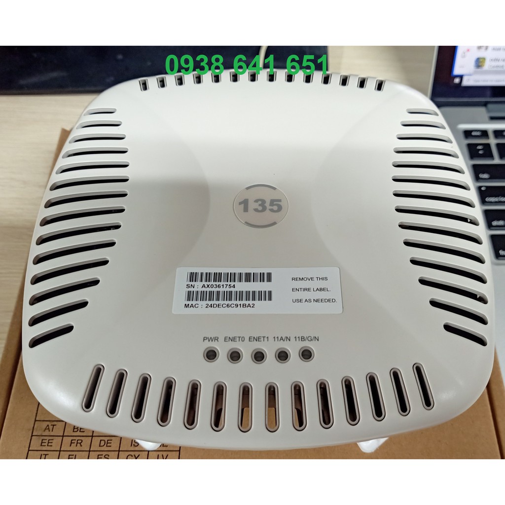 Bộ Phát Wifi Chuyên Dụng Aruba AP-135 - Roaming - Mesh chịu tải cao kèm nguồn POE