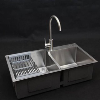 Phanhai [GIÁ XƯỞNG ] Chậu rửa bát 304 Korea/Japan  8245 + vòi rửa bát  nóng lạnh tặng rổ Nhã nhã