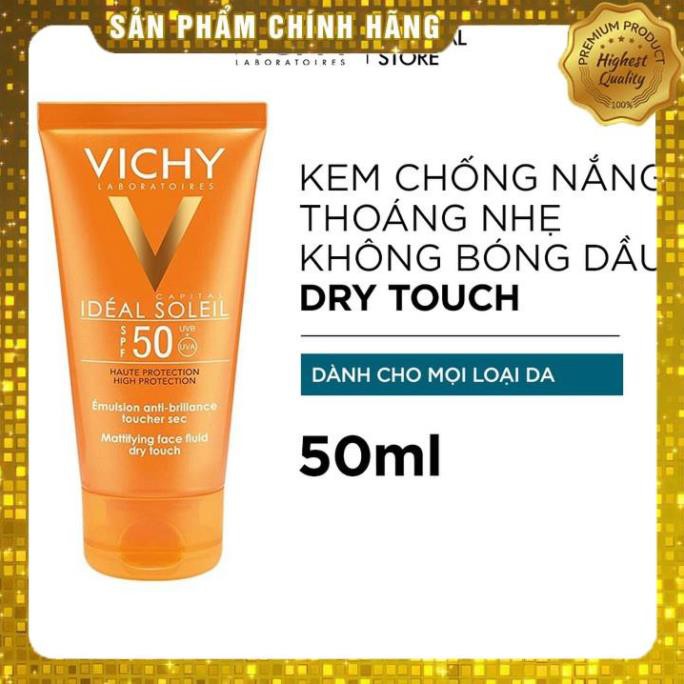 Vichy Ideal Kem Chống Nắng Chính Hãng Không Nhờn Rít SPF 50 UVA +UVB 50ml