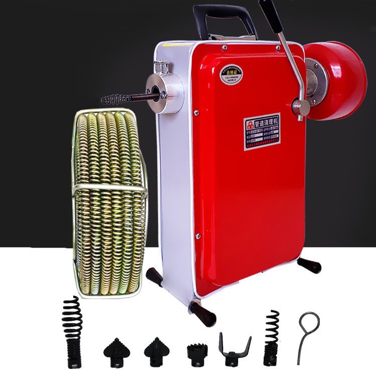 Máy thông tắc lò xo GQ100-900w tặng 2 loại dây Φ8, Φ16