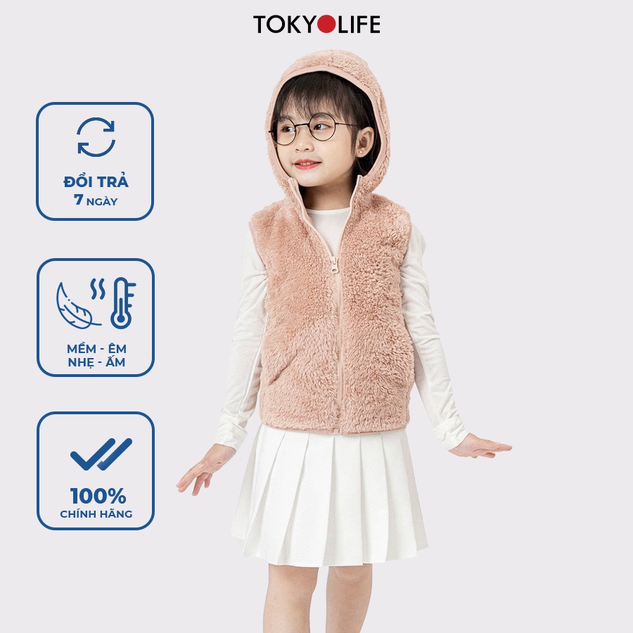 Áo Khoác Lông Cừu Nhân Tạo Cao Cấp, Siêu Ấm Trẻ em không tay TOKYOLIFE H1/I3FLJ501H