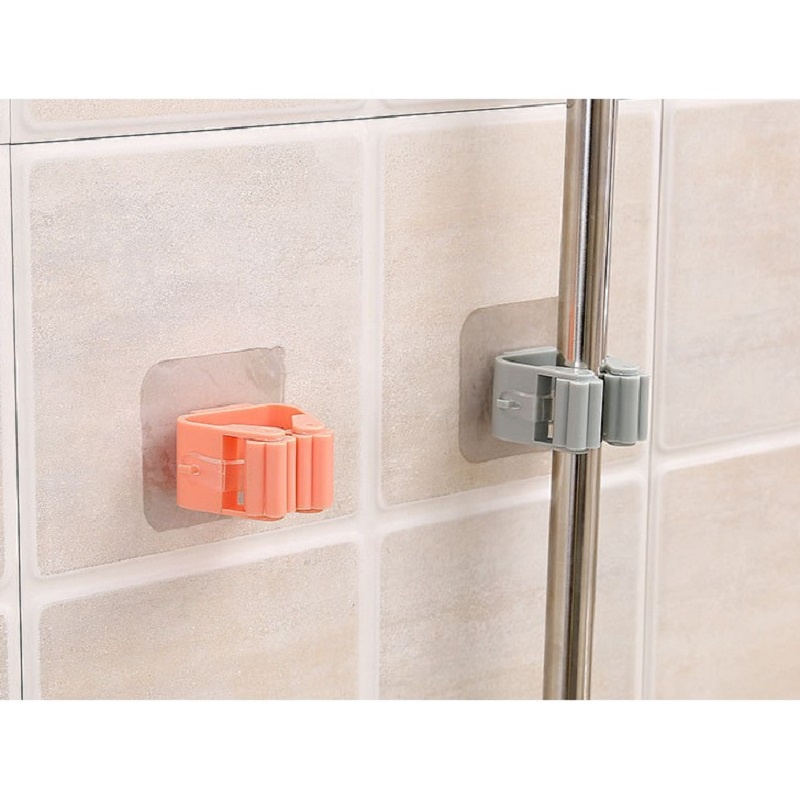 Combo 3 Móc treo chổi lau nhà gắn tường - Giao màu ngẫu nhiên