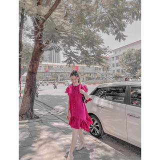 Váy tay bèo hồng xinh xắn
