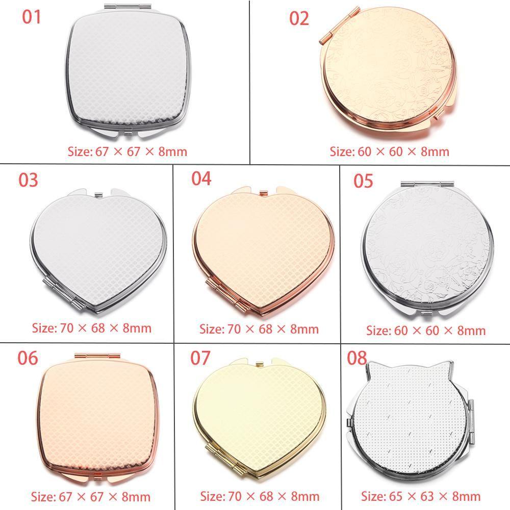 Gương Trang Điểm Mini Bằng Kim Loại Họa Tiết Hoa Hồng Thời Trang Cho Nữ