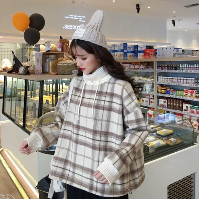 - Áo hoodie phối len