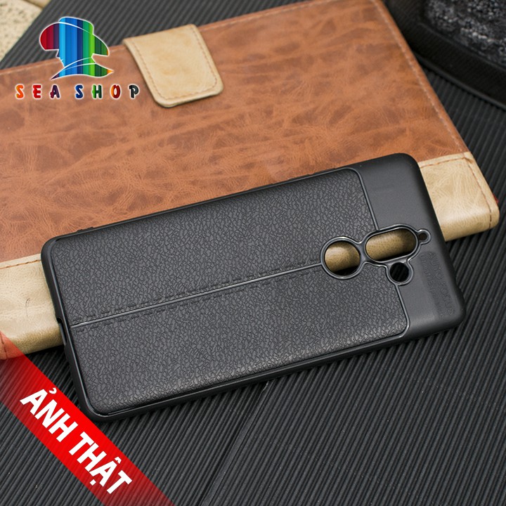 Ốp lưng Nokia 7 Plus, 7.1 Plus, X7, NK7, 7.2 vân da - Nhựa dẻo - màu đen huyền bí