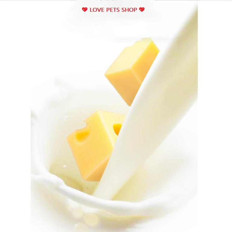 BÁNH THƯỞNG CHO CHÓ MÈO PHÔ MAI VỊ SỮA (DATE: 10/2023) - LOVE PETS SHOP