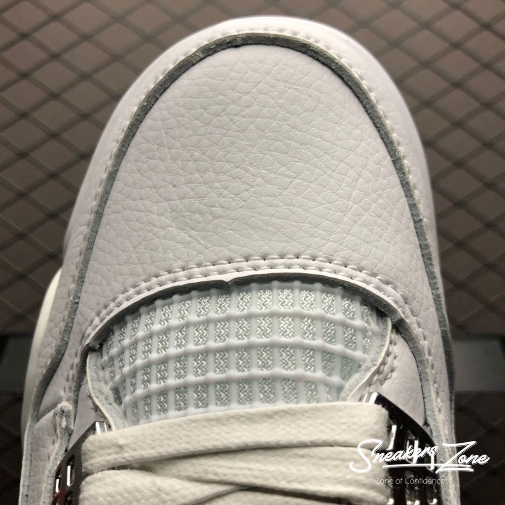 Giày Thể Thao AIR JORDAN 4 Retro Pure Money Full Trắng Cổ Thấp Cực Phong Cách Cho Cả Nam Và Nữ Sneakers World