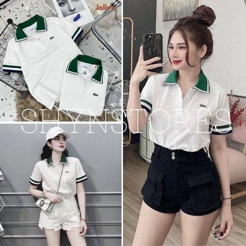 Áo polo nữ vải cá sấu cổ dệt bo len Shynstores hàng cao cấp có size