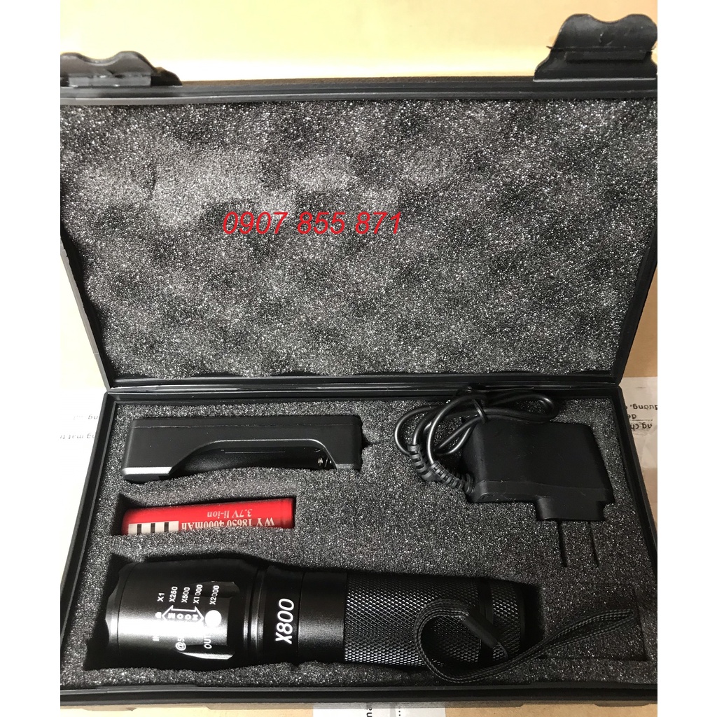 😍 Đèn pin siêu sáng, chống nước X800 chính hãng Mayor Wolf