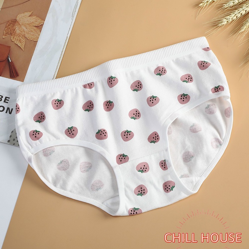 Quần lót nữ - quần lót cotton hình quả dâu 716 CHILL HOUSE