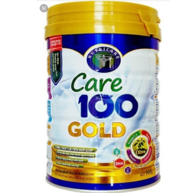 (mẫu  mới )Giá huỷ diệt)Sữa bột Care 100 Gold HT 900g