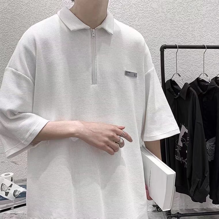 Áo Thun Polo Nam Thiết Kế Đơn Giản Thời Trang Theo Phong Cách Hàn Quốc Cho áo thun nam form rộng có cổ unisex áo thun có cổ
