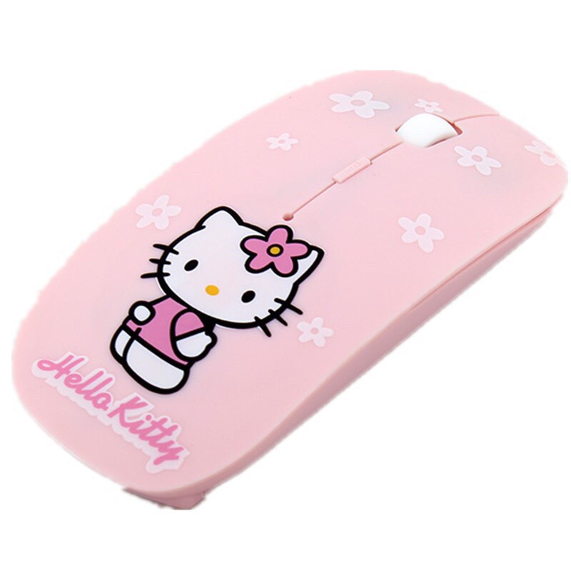 Chuột Không Dây Hình Hello Kitty Dễ Thương 2.4g