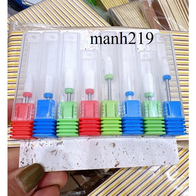 Đầu mài sứ dũa phá móng Nail chuyên nghiệp, mẫu đầu mài phá, mài mịn, mài khóe loại tốt  - manh219