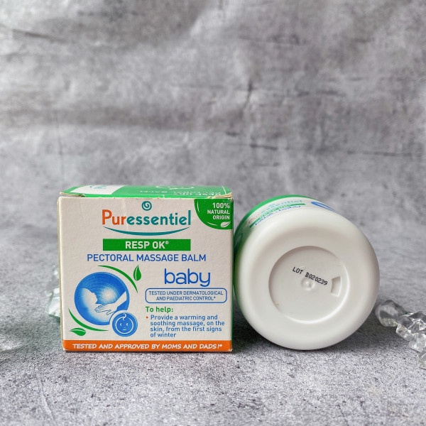 Sáp bôi ấm ngực cho bé Puressentiel Resp Ok Pectoral Massage Balm Baby 30 ML