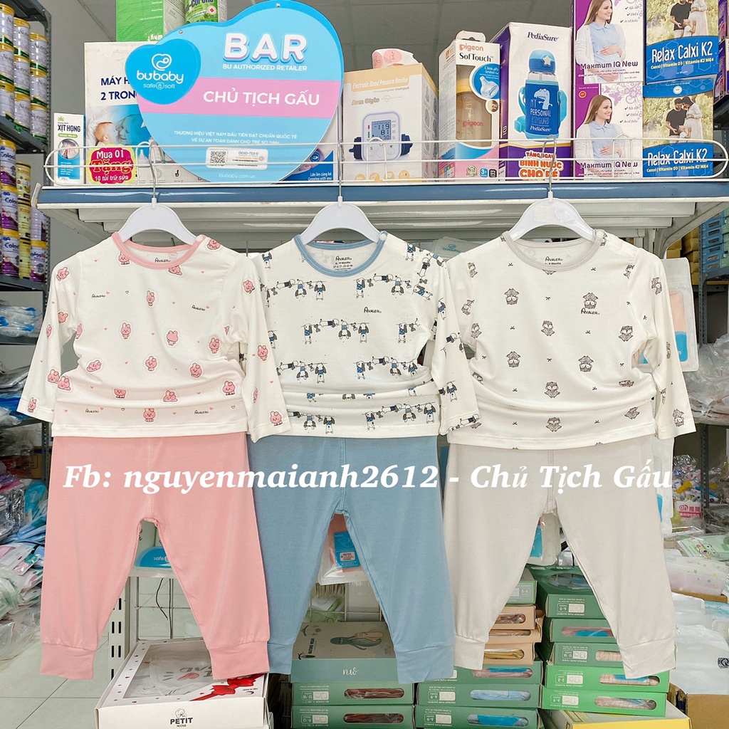 [ AVALER ] Bộ quần áo dài tay cho bé từ 6 tháng đến 4 tuổi