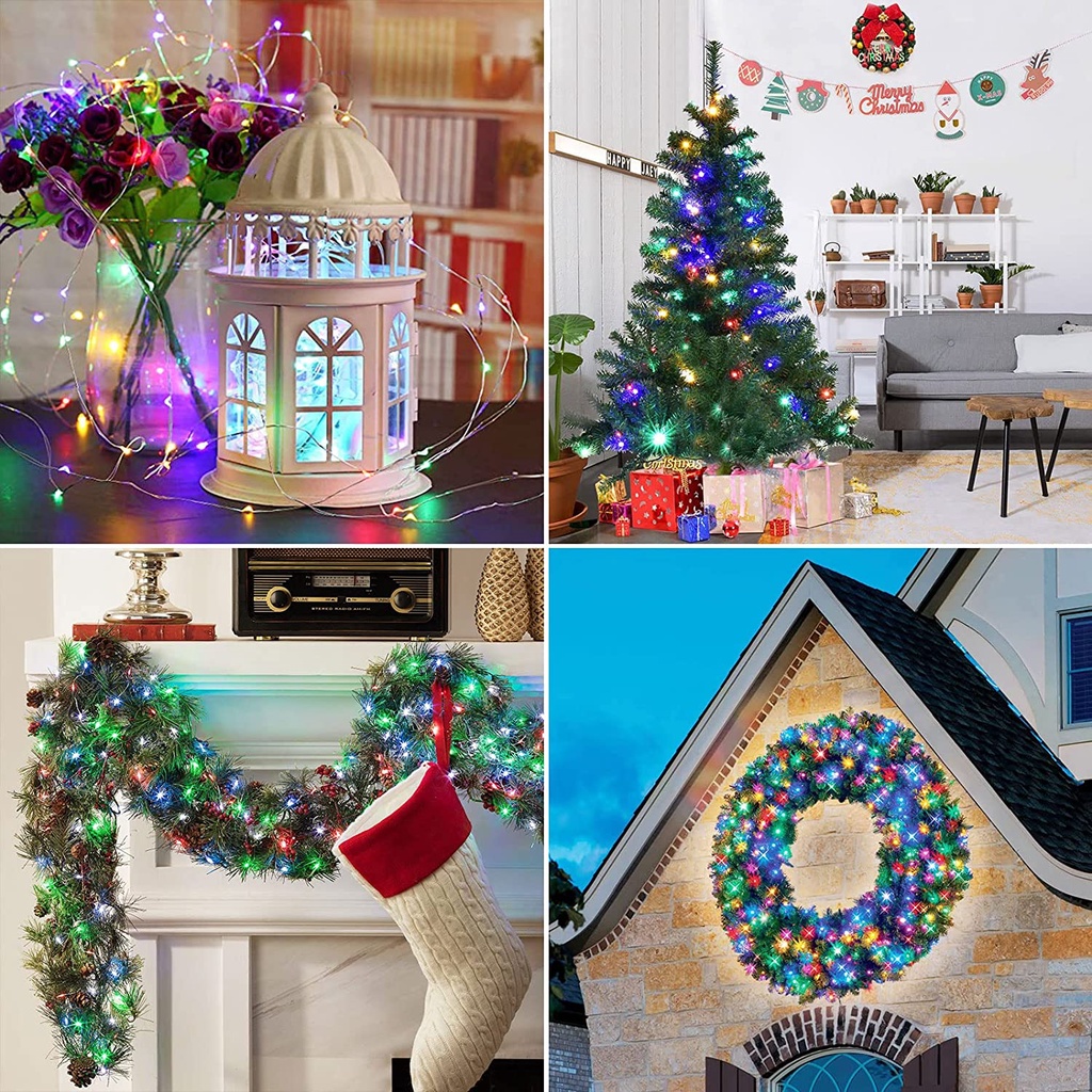 Dây Đèn LED 8 Chế Độ Sử Dụng Năng Lượng Mặt Trời Chống Thấm Nước Trang Trí Sân Vườn / Tiệc Cưới / Giáng Sinh Năm Mới